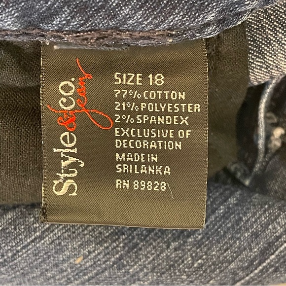 STYLE & CO. WOMENS DENIM SIZE 18 JEANS - Picture 5 of 6